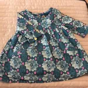 Turquoise/teal dress.